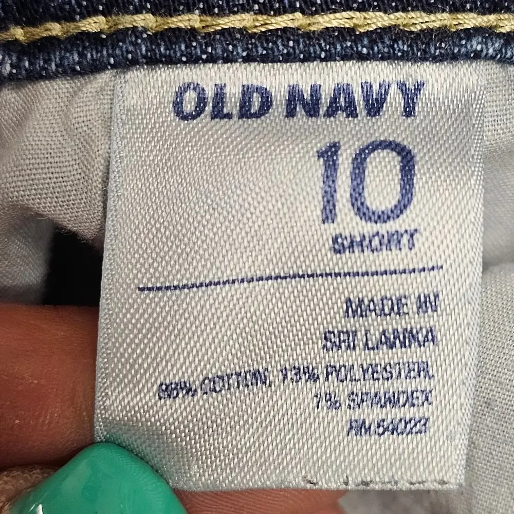 VINTAGE Old Navy Mid Rise Denim Bootcut Jeans Medium Indigo Women's 10 Short